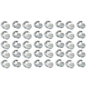 DURAFORCE 40pcs ABS Chrome 33mm Push-on Bullet Flanged Lug Nut Covers for Semi Trucks