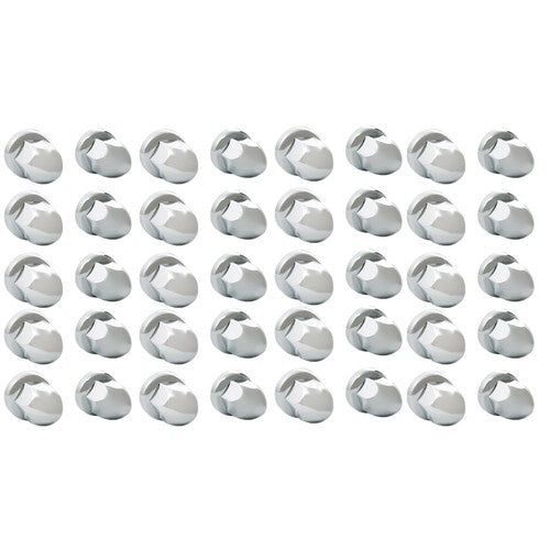 DURAFORCE 40pcs ABS Chrome 33mm Push-on Bullet Flanged Lug Nut Covers for Semi Trucks