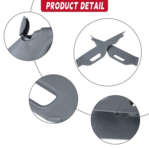 Left and Right A Pillar Handle Trim Gray for 2011 to 2016 Ford F250 F350 F550