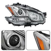 DURAFORCE For Nissan Maxima 2009-2014 Chrome Halogen RH+LH Headlights Assembly Projector