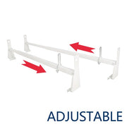 DURAFORCE 41"-77" Universal Ladder Roof Racks 2 Bars For Express GMC Savana Ford E-Series
