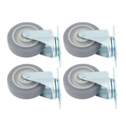 DURAFORCE 4 Pack Grey With Diagonal Bar 1200 Lbs 4 Inch Swivel Caster Wheels Heavy Duty