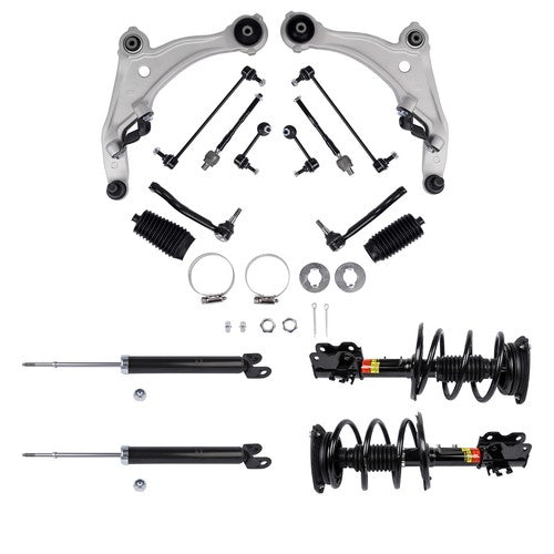 DURAFORCE For 09-14 Nissan Maxima 3.5L Front Rear Shock Control Arm Suspension Kit 16PCS