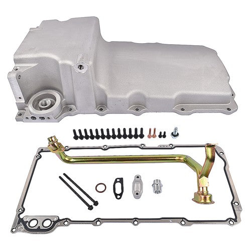 DURAFORCE For LS Swap Retrofit Aluminum Oil Pan LS1 LS2 LS3 LS6 Rear Sump, Pick Up, Gasket