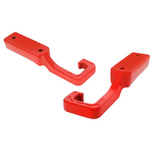 DURAFORCE Pair Red Steel Tow Hooks Kit For Jeep Grand Cherokee WK2 2015-2023 2016