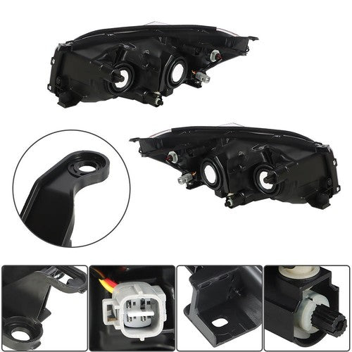 DURAFORCE For Toyota Rav4 Sport 2009-2012 LH+RH Headlight Headlamps Clear Lens Halogen