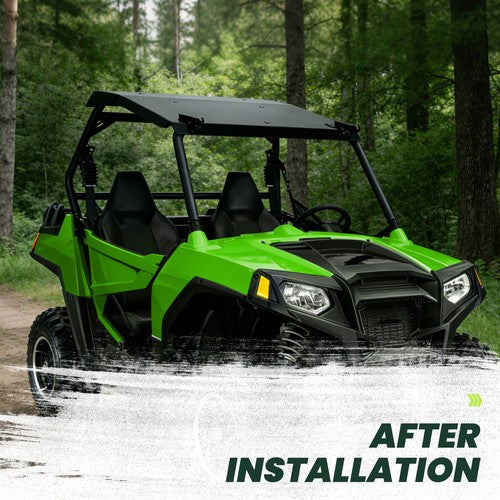 DURAFORCE Black Aluminum Hard Top Roof Fit for Polaris RZR 800/XP 900/570-2 Door Model