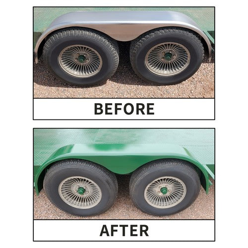 Tandem Teardrop Alloy Steel Fenders 66L x 18H x 9W for Enclosed Trailers