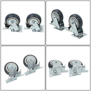 DURAFORCE Four 6 Grey PU Inclined Wheel Polyurethane Universal Wheels