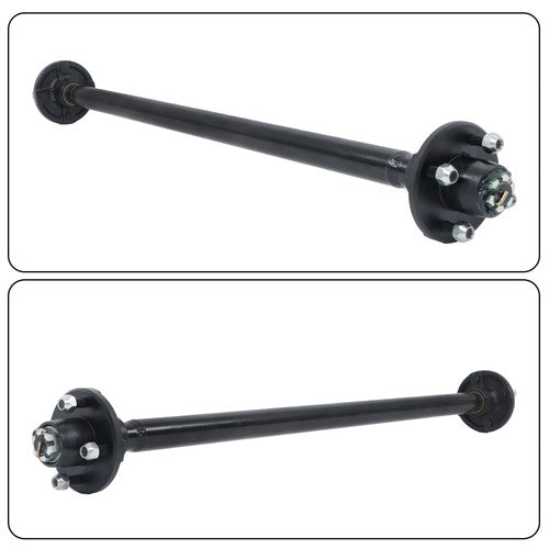DURAFORCE 2K 2000lbs Trailer Axle 4 lug-4" 44" HF w/ U-Bolt Kit For trailers RVs trucks