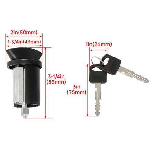Ignition Switch Lock Cylinder Door Lock Cylinder 2 Keys For Ford F250 F350 E150