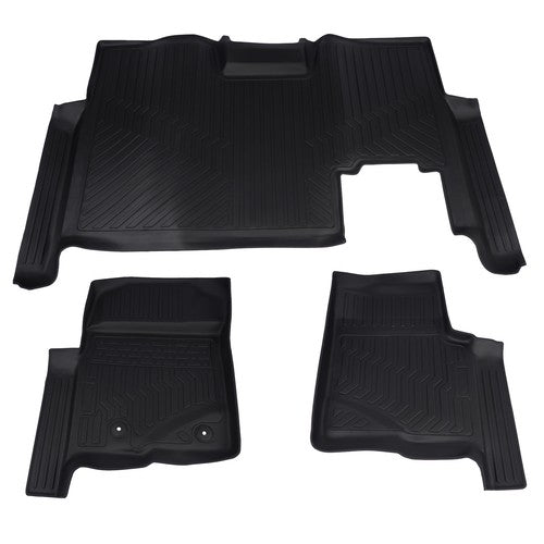DURAFORCE TPE Floor Mats Liners for Ford F150 Crew Cab 2010-2014 with 1st Row Bucket Seat
