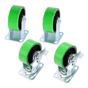 DURAFORCE 4 sets of 5' heavy-duty casters 2 side brakes and 2 straight wheels 4000lbs