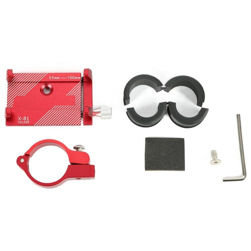 DURAFORCE Red Aluminum Motorcycle Bike Bicycle Holder Mount Handlebar For Cell Phone GPS