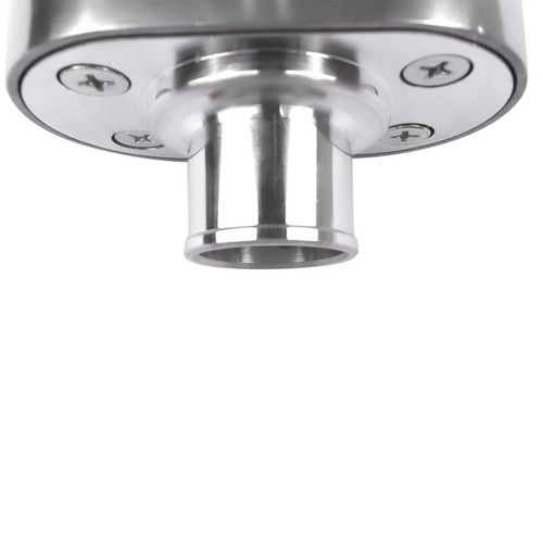 DURAFORCE Polished Aluminum Finned Oval PCV + Push-in Breather Combo Valve Cover Set of 2