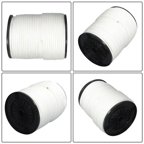 DURAFORCE 3/8in × 500ft Nylon Solid Braid Rope High UV Abrasion Resistance Industrial