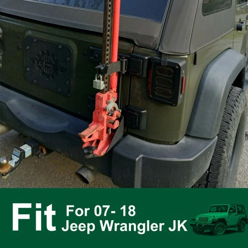 DURAFORCE Rear Door High Hi-Lift Jack Mount Bracket Carrier For 2007-2018 Jeep Wrangler JK