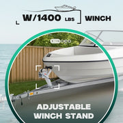 DURAFORCE Adjustable Winch Stand Winch Post For Boat Trailer parts W/ 1400lbs Winch Roller
