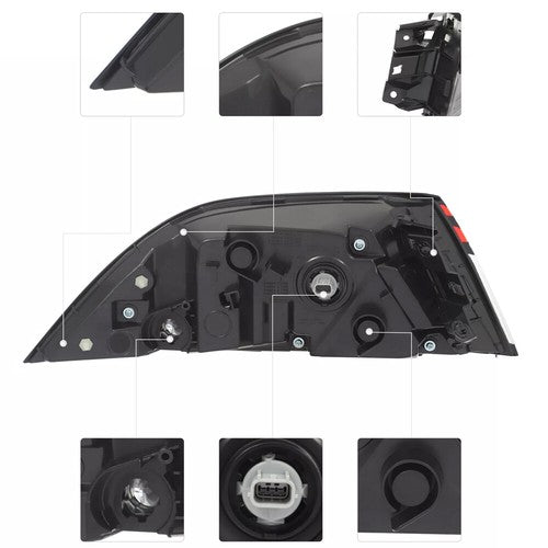 DURAFORCE Right Rear Outer Tail Light Lamp Passenger Side for 2023 2024 2025 for Honda Accord
