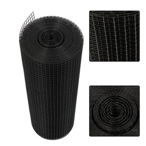 DURAFORCE Hardware Cloth 19 Gauge Black PVC Coated Wire Fencing Garden Fence Roll 1/2inch