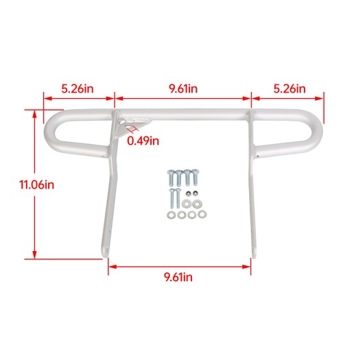 Rear Grab Bar Bumper Bracket For Yamaha Raptor 660 660R Yfz450 2001-2009 Silver