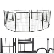 DURAFORCE 16 Panels 40 x 27 inch Dog Playpen Crate Fence Pet PlayPen Exercise Cage