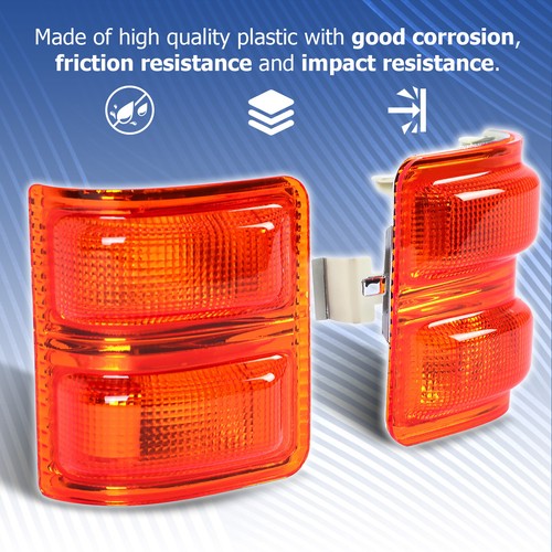Pair Amber Side Mirror Marker Signal Lights For Ford F250-550 F350 F450 2008-16