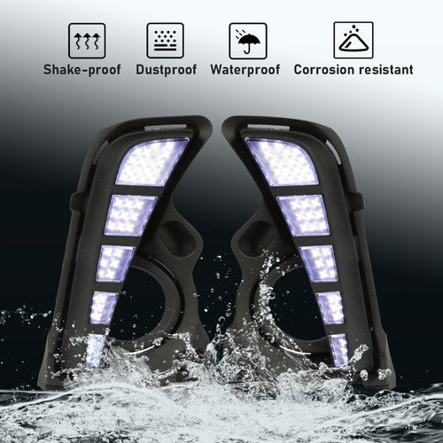 DURAFORCE For Toyota Highlander 2017-2019 LED DRL Daytime Running Lights Driving Fog Lamps
