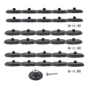 DURAFORCE 30 PCS 2 Inch Mixed Curved Roll Lock Quick Change Sanding Discs 40/60/80 Grit