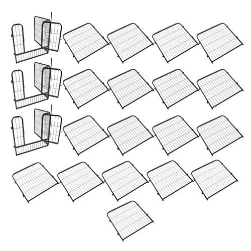 DURAFORCE 24 Panels 24x24 inch Dog Playpen Crate Fence Pet PlayPen Exercise Cage