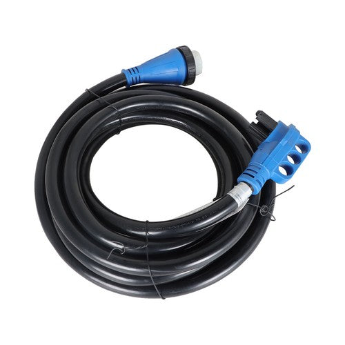 DURAFORCE RV Extension Cord 50Amp 25FT Power Inlet Box Combo Kit Twist Lock+LED NEMA14-50P
