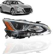DURAFORCE Right Side Headlight Headlamp Halogen For 2019-2020 Nissan Altima Chrome Housing