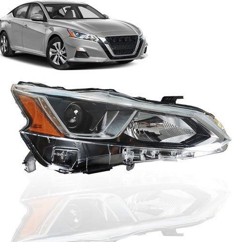 DURAFORCE Right Side Headlight Headlamp Halogen For 2019-2020 Nissan Altima Chrome Housing