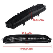 DURAFORCE For 2014-2016 Chevy Malibu Black Plastic Front Bumper Grille Shutter W/O Motor