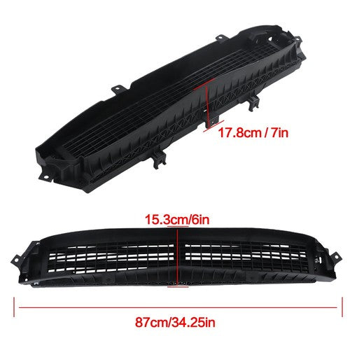 DURAFORCE For 2014-2016 Chevy Malibu Black Plastic Front Bumper Grille Shutter W/O Motor