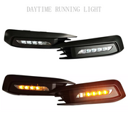 DURAFORCE For 2016-2018 Honda Civic Sedan Front Bumper Lower Grille & DRL Fog Light Lamp