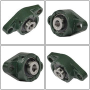 DURAFORCE 6PCS UCP201-8 Pillow Block Bearing 1/2"Bore 2 Bolt Cast Iron Base Self Alignment