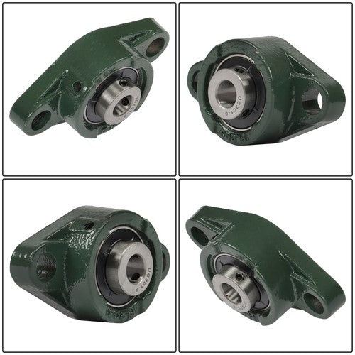 DURAFORCE 6PCS UCP201-8 Pillow Block Bearing 1/2"Bore 2 Bolt Cast Iron Base Self Alignment