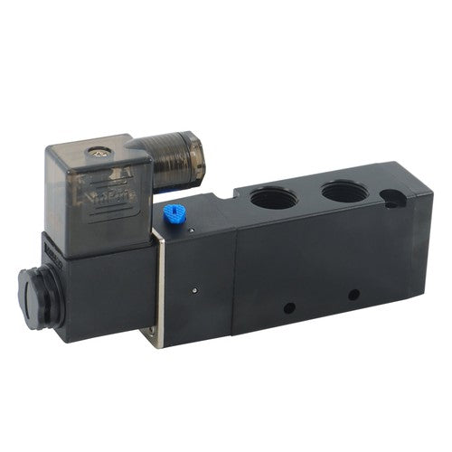 DURAFORCE 3/8'' 5 Port, 2 Position Pneumatic Solenoid Valve, 110V AC Coil, Air Return