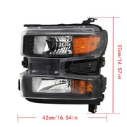 DURAFORCE Left Headlight Halogen For Chevy Silverado 1500 2019-21 Tail Lights Left+Right
