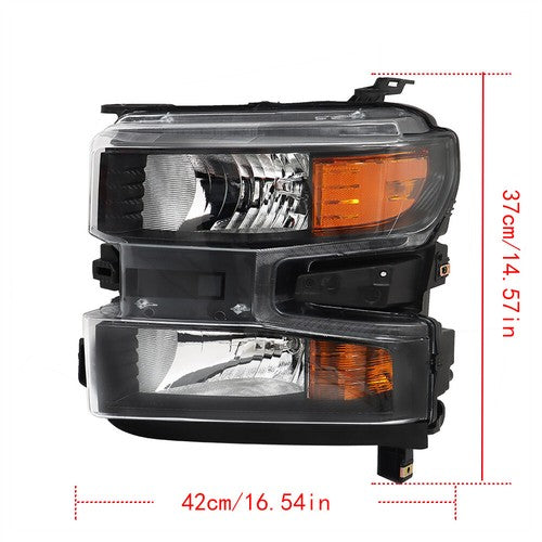 DURAFORCE Left Headlight Halogen For Chevy Silverado 1500 2019-21 Tail Lights Left+Right
