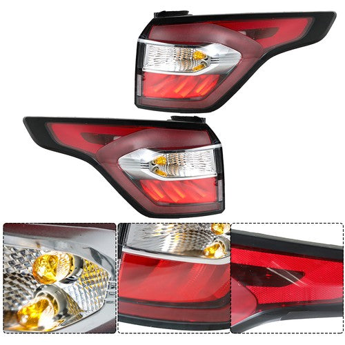 DURAFORCE 2pcs Left+Right Red Rear Tail Lights Brake Lamp For 2017-2019 Ford Escape Kuga