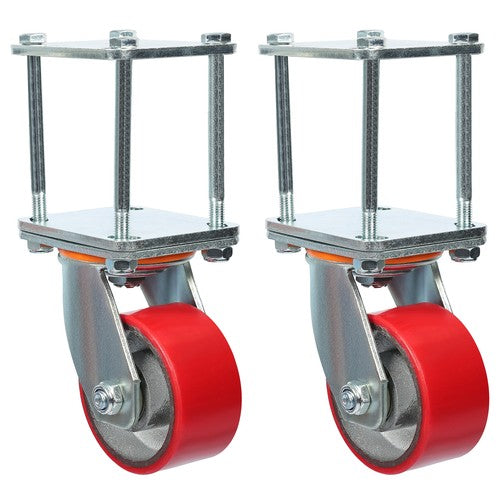Hitch Mount Skid Wheel For RV Trailer 5th Wheel 2.5 Inch 3 Inch Receivers Zinc Plated