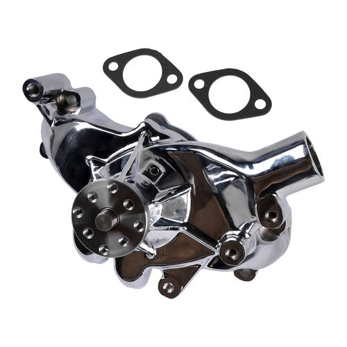 DURAFORCE High Flow Chrome Long Water Pump Silver for Chevy BBC 396 402 427 454 V8 Engines