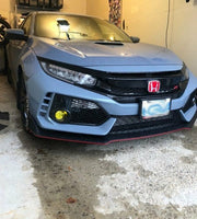 DURAFORCE Fit 2017-2021 Honda Civic Type R Black Open Mesh Fog Light Lamp Covers