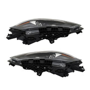 DURAFORCE Fit For Dodge Dart 2013-2016 LH+RH Headlights Replacement Halogen Black Housing