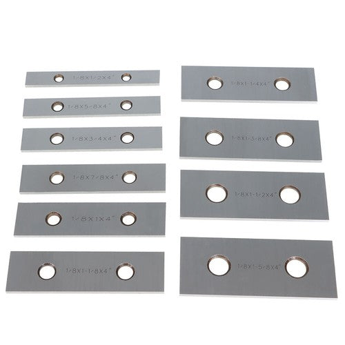 DURAFORCE 0. 001" 1/8 x 4" 10 Pair Precision Parallel Set Hardened Steel In Case