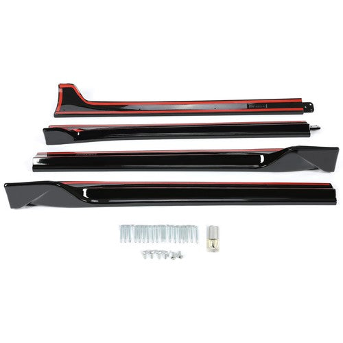 Side Skirts Extension Rocker Panels Black for Tesla Model 3 2017 2023