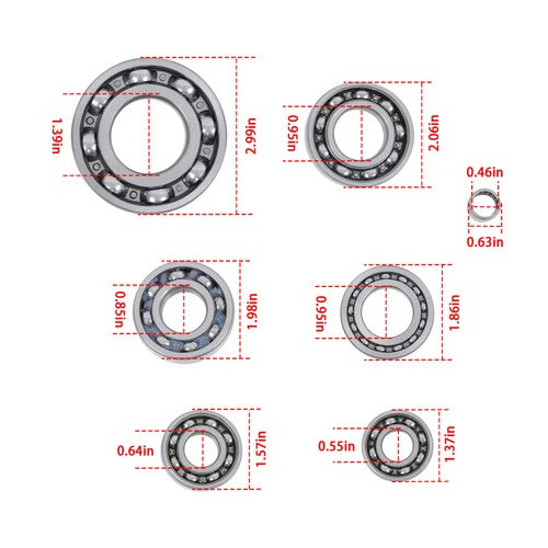 DURAFORCE HR00055/HR00057/K078 For Honda TRX350 FE FM 2000-2006 Transmission Bearing Kit