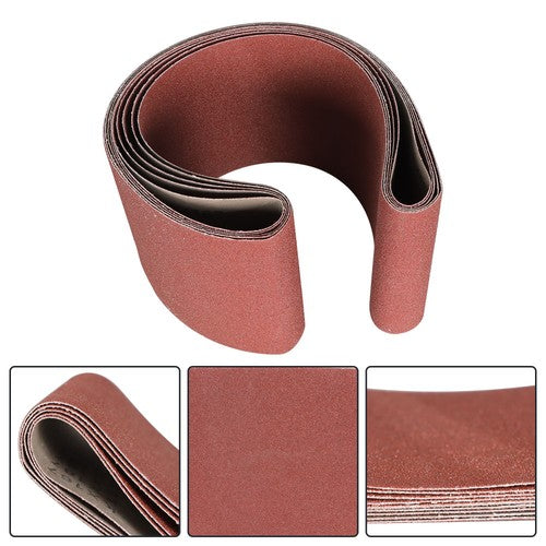 DURAFORCE 5PCS 6x48 in Sanding Belts 80 NEW Grit Belt Sander Sandpaper aluminum oxide